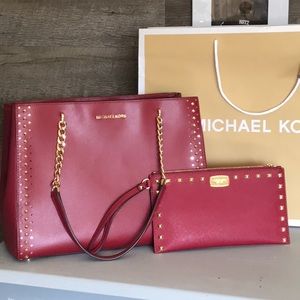 Authentic Michael Kors bag and wallet